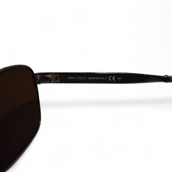 Jimmy Choo CRIS/S Navigator Pilot Style Sunglasses 3YGJD Gold/Snake 57mm - Picture 8 of 12